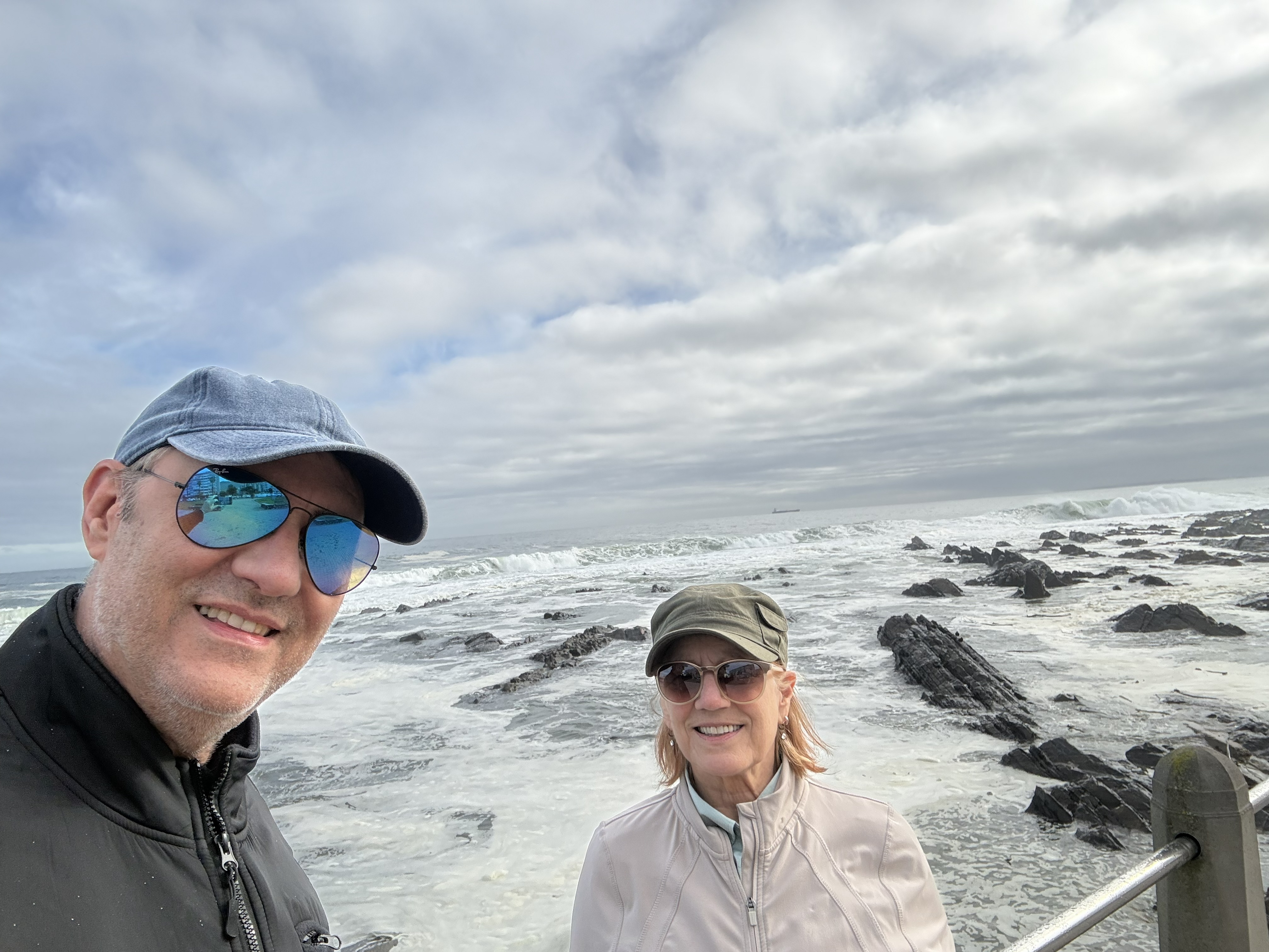 The Atlantic, doing what it does. It was colder than it looks.